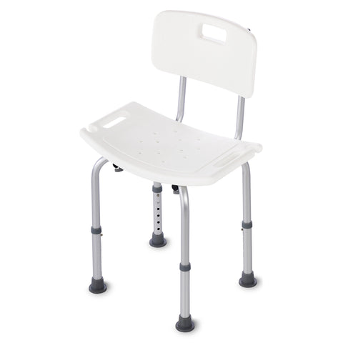 Duschstuhl mit Rückenlehne und höhenverstellbar