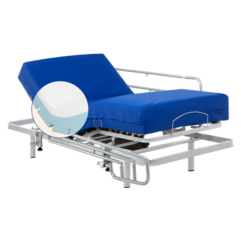 Pack verstellbares Bett mit viskoelastischer Matratze Professional V6 (80x190 cm, Seitengitter)