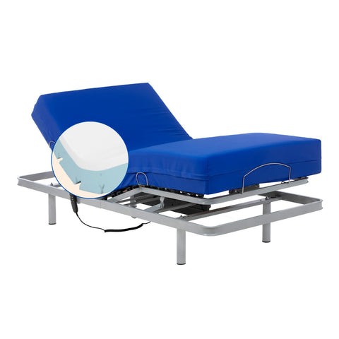 Pack verstellbares Bett mit viskoelastischer Matratze Professional V6 - 80x200 cm