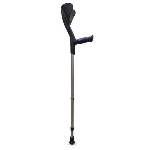 Aluminiumgehstütze mit anatomischem Gummigriff in Blau