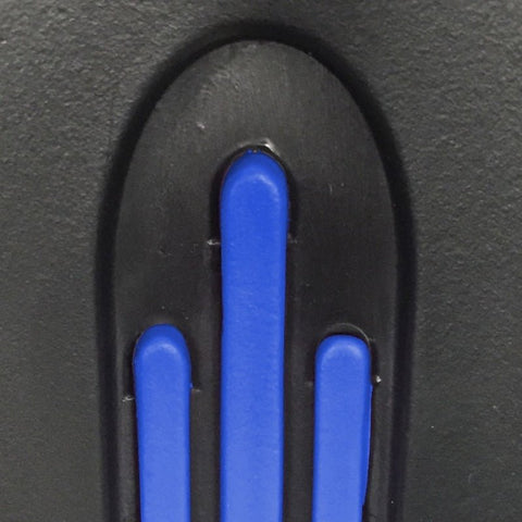 Aluminiumgehstütze mit anatomischem Gummigriff in Blau