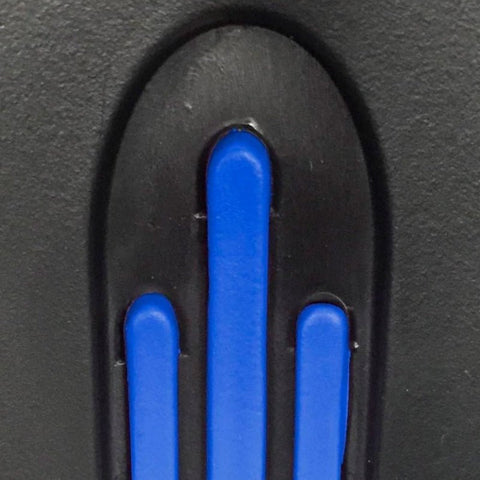 Pack 2 Aluminiumkrücken mit anatomischem Gummigriff in Blau
