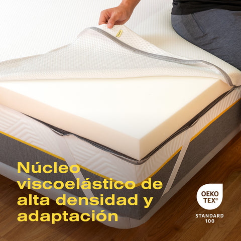 Ferlex - Topper Matratze Elion aus 7 cm viskoelastischem Schaumstoff